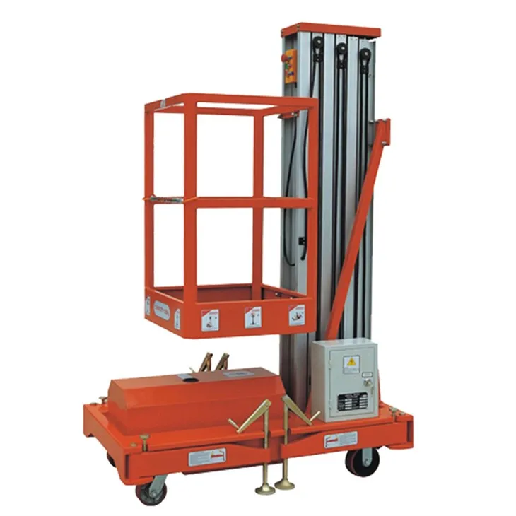 Ascensors de pal vertical d'alumini per a treballs aeris