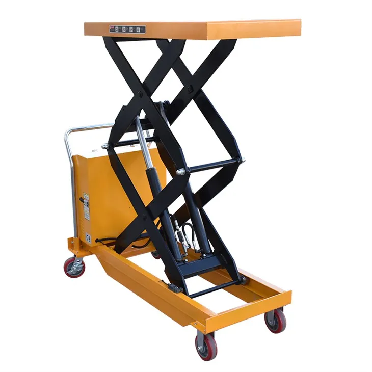 Carro de l'elevació de tisores alimentat per bateries